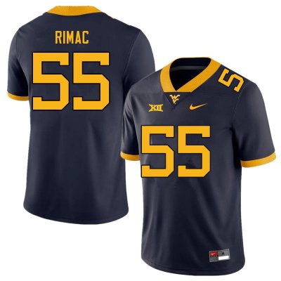 Men's West Virginia Mountaineers NCAA #55 Tomas Rimac Navy Authentic Nike Stitched College Football Jersey CQ15N45FV